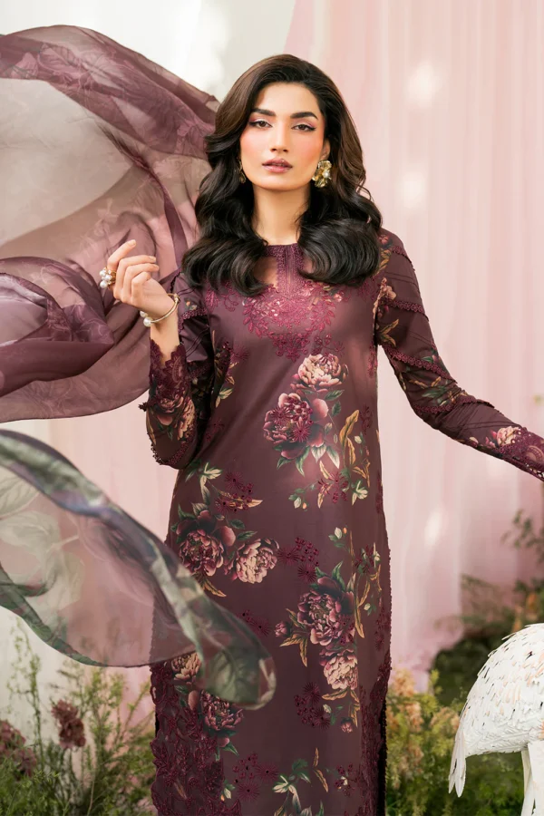 IFE-10 Embroidered Lawn Unstitched 3-Piece Suit - Festive Edition '25 by Iznik Fashions - Image 10