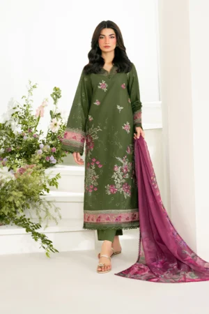 IFE-02 Embroidered Lawn Unstitched 3-Piece Suit - Festive Edition '25 by Iznik Fashions