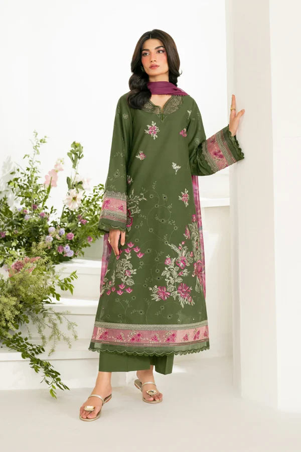 IFE-02 Embroidered Lawn Unstitched 3-Piece Suit - Festive Edition '25 by Iznik Fashions - Image 6