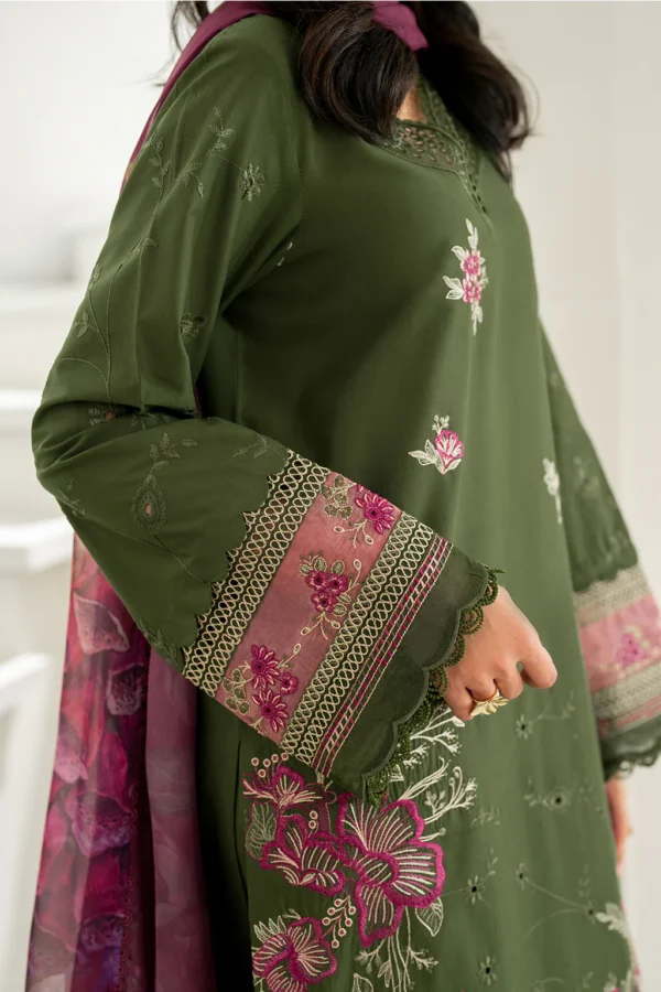 IFE-02 Embroidered Lawn Unstitched 3-Piece Suit - Festive Edition '25 by Iznik Fashions - Image 3
