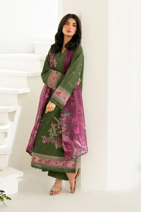 IFE-02 Embroidered Lawn Unstitched 3-Piece Suit - Festive Edition '25 by Iznik Fashions - Image 8