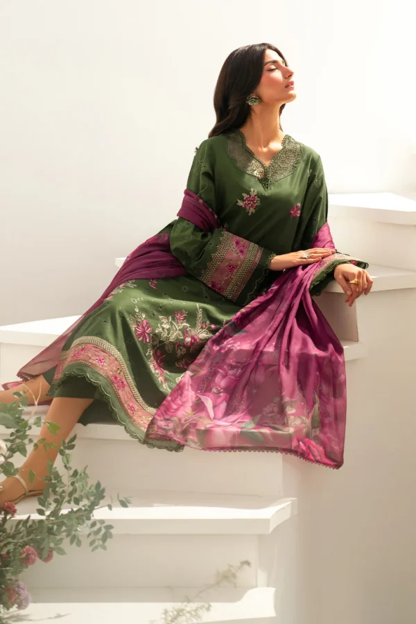 IFE-02 Embroidered Lawn Unstitched 3-Piece Suit - Festive Edition '25 by Iznik Fashions - Image 4