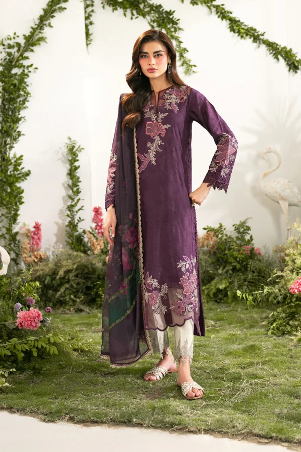 IFE-03 Embroidered Lawn Unstitched 3-Piece Suit - Festive Edition '25 by Iznik Fashions - Image 8
