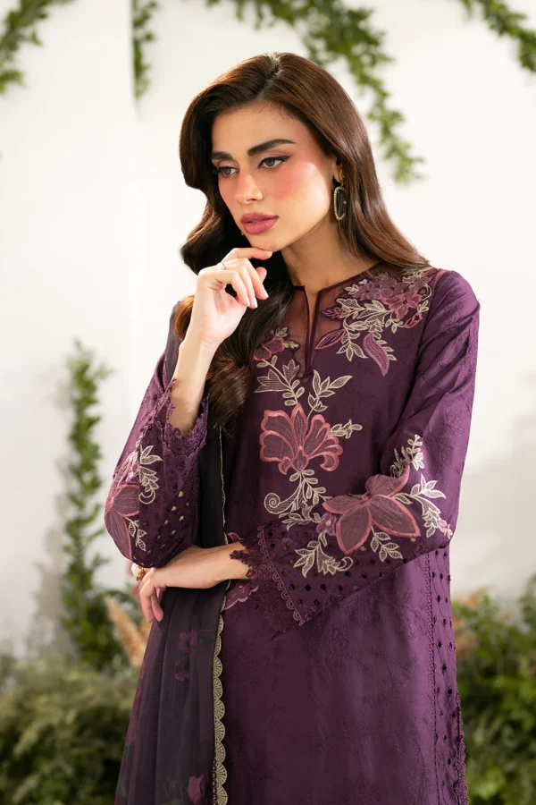 IFE-03 Embroidered Lawn Unstitched 3-Piece Suit - Festive Edition '25 by Iznik Fashions - Image 6