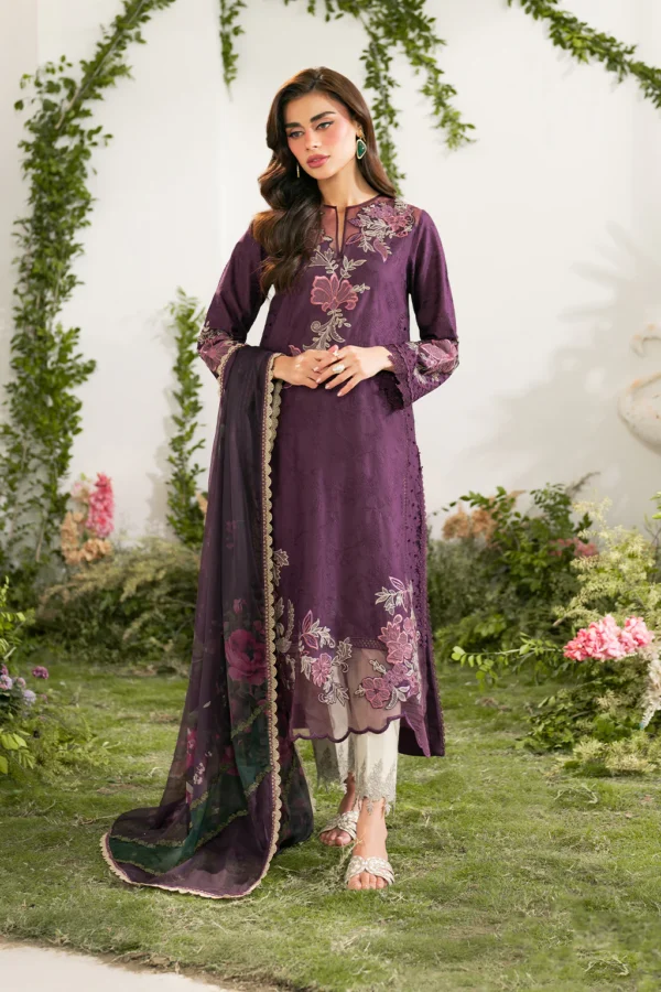 IFE-03 Embroidered Lawn Unstitched 3-Piece Suit - Festive Edition '25 by Iznik Fashions