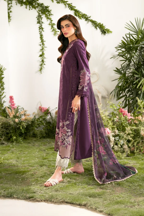 IFE-03 Embroidered Lawn Unstitched 3-Piece Suit - Festive Edition '25 by Iznik Fashions - Image 9