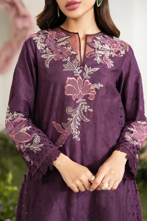 IFE-03 Embroidered Lawn Unstitched 3-Piece Suit - Festive Edition '25 by Iznik Fashions - Image 3