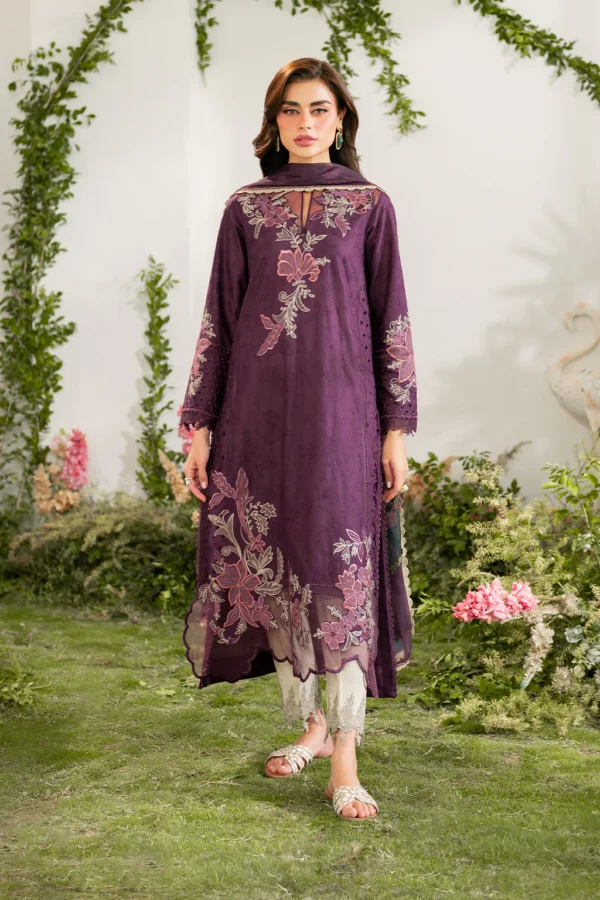 IFE-03 Embroidered Lawn Unstitched 3-Piece Suit - Festive Edition '25 by Iznik Fashions - Image 12