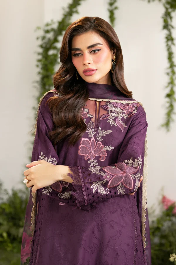 IFE-03 Embroidered Lawn Unstitched 3-Piece Suit - Festive Edition '25 by Iznik Fashions - Image 11