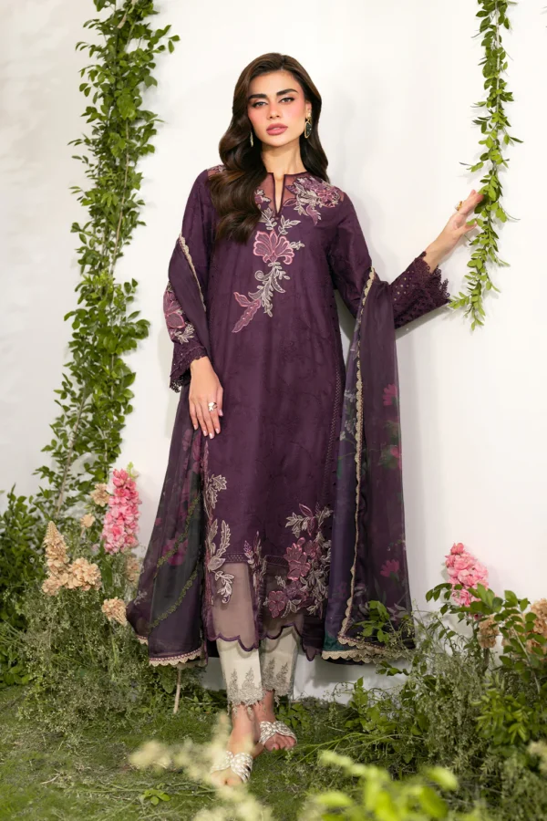 IFE-03 Embroidered Lawn Unstitched 3-Piece Suit - Festive Edition '25 by Iznik Fashions - Image 5