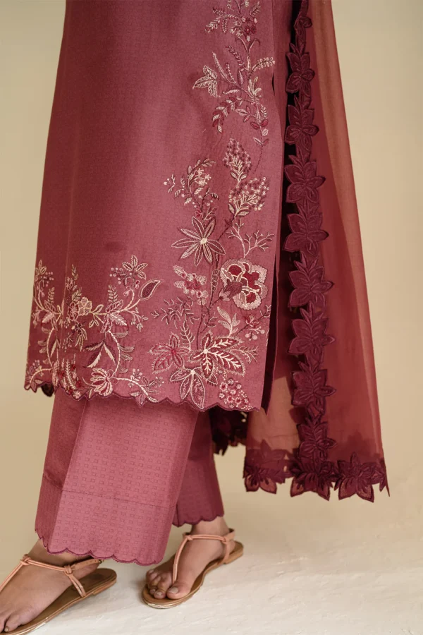 UE-432 Embroidered Textured Lawn Unstitched 3-Piece Suit - Sole Mode '25 by Iznik Fashions - Image 7