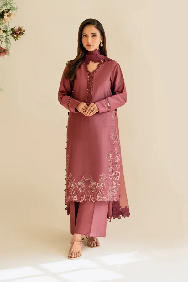 UE-432 Embroidered Textured Lawn Unstitched 3-Piece Suit - Sole Mode '25 by Iznik Fashions - Image 8