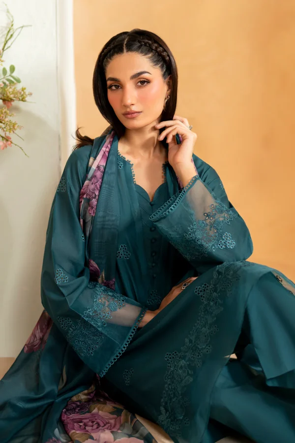 UE-482 Embroidered Lawn Unstitched 3-Piece Suit - Sole Mode '25 by Iznik Fashions - Image 11