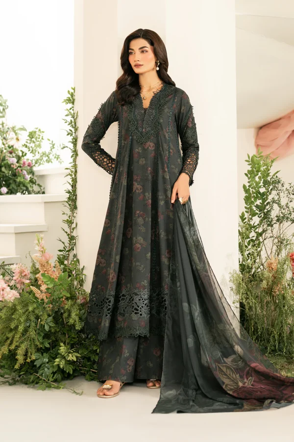 IFE-08 Embroidered Lawn Unstitched 3-Piece Suit - Festive Edition '25 by Iznik Fashions - Image 7