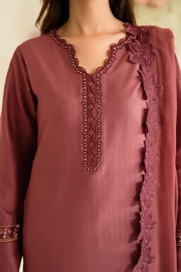 UE-432 Embroidered Textured Lawn Unstitched 3-Piece Suit - Sole Mode '25 by Iznik Fashions - Image 3