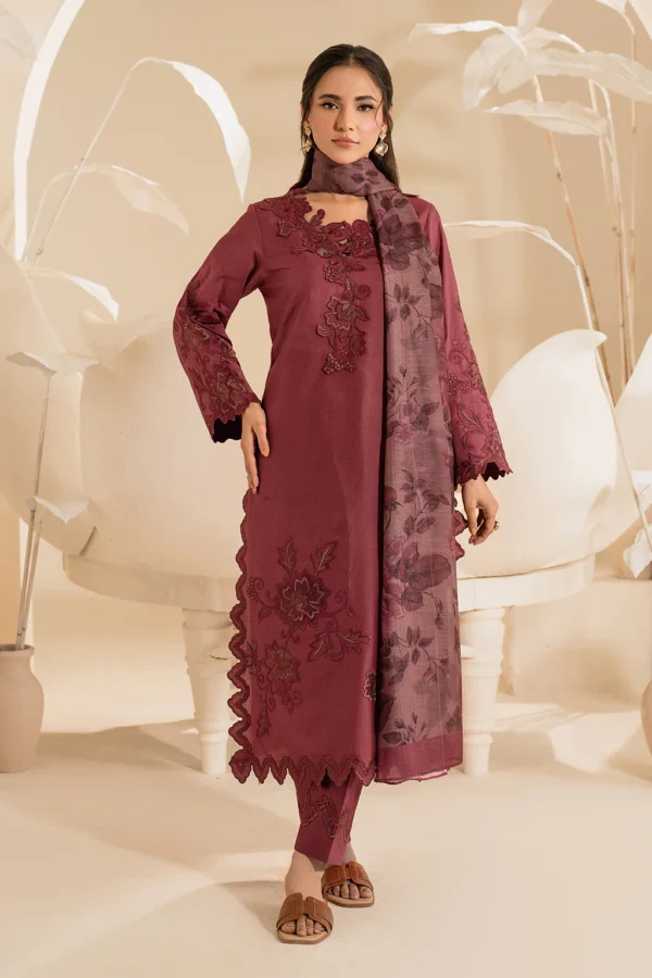 UE-430 Textured Lawn Ustitched 3-Piece Suit - Sole Mode '25 by Iznik Fashions - Image 7