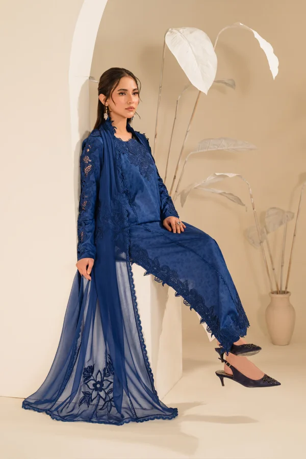 UE-420 Textured Lawn Ustitched 3-Piece Suit - Sole Mode '25 by Iznik Fashions - Image 7