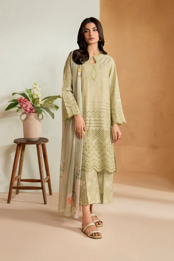 UE-475 Embroidered Lawn Unstitched 3-Piece Suit - Sole Mode '25 by Iznik Fashions