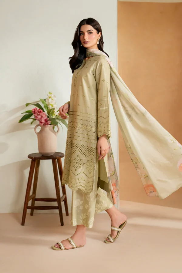 UE-475 Embroidered Lawn Unstitched 3-Piece Suit - Sole Mode '25 by Iznik Fashions - Image 4