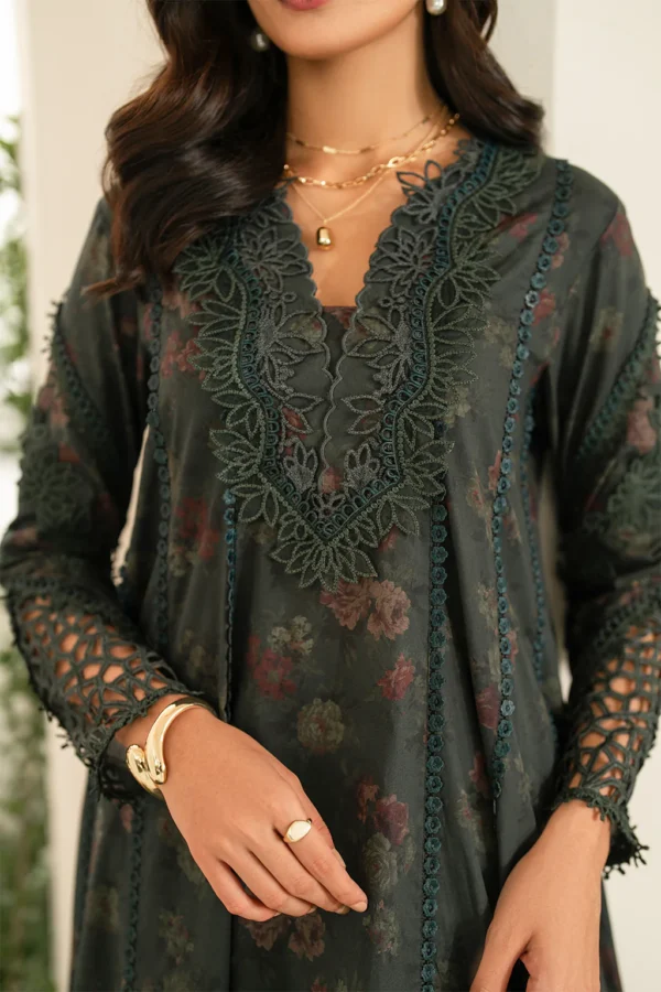 IFE-08 Embroidered Lawn Unstitched 3-Piece Suit - Festive Edition '25 by Iznik Fashions - Image 3