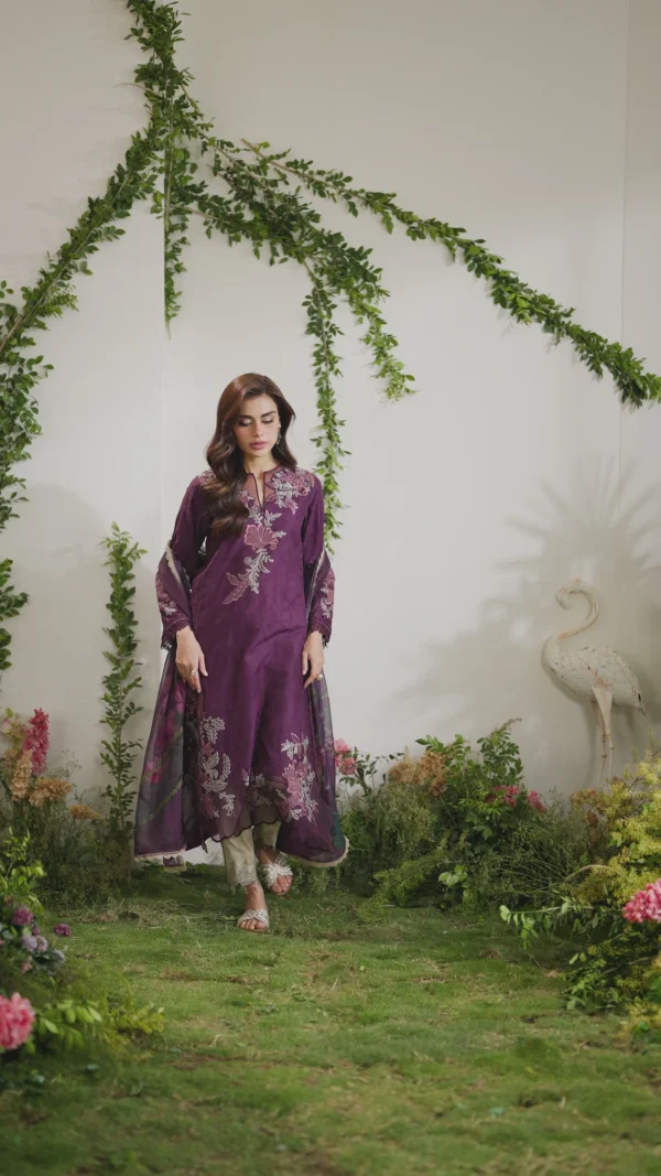IFE-03 Embroidered Lawn Unstitched 3-Piece Suit - Festive Edition '25 by Iznik Fashions - Image 4