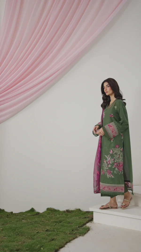 IFE-02 Embroidered Lawn Unstitched 3-Piece Suit - Festive Edition '25 by Iznik Fashions - Image 12