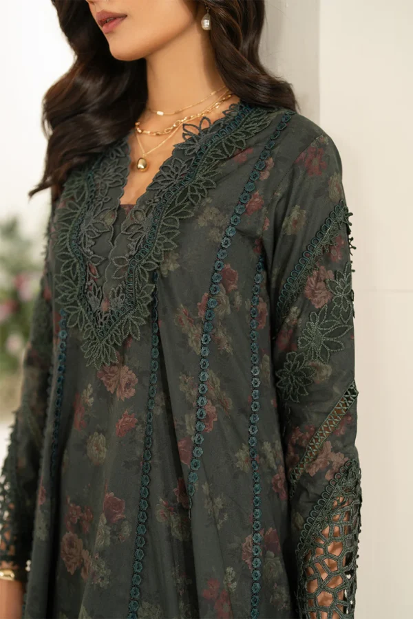 IFE-08 Embroidered Lawn Unstitched 3-Piece Suit - Festive Edition '25 by Iznik Fashions - Image 9