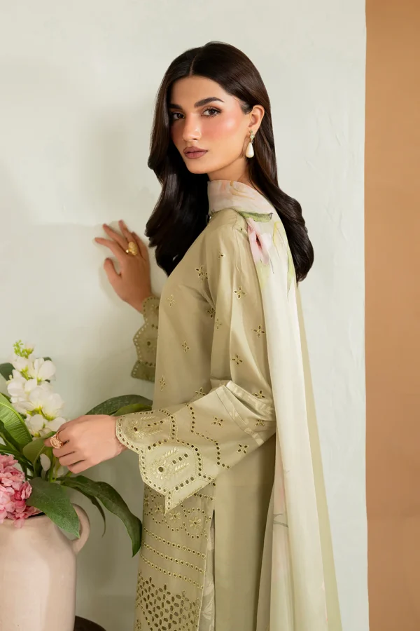 UE-475 Embroidered Lawn Unstitched 3-Piece Suit - Sole Mode '25 by Iznik Fashions - Image 5