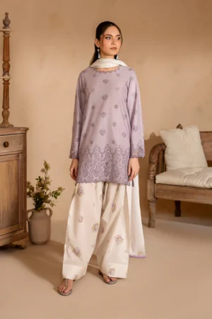 UE-478 Embroidered Lawn Unstitched 3-Piece Suit - Sole Mode '25 by Iznik Fashions