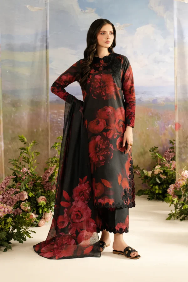 UE-455 Printed Lawn Unstitched 3-Piece Suit - Exclusive Lawn '25 by Iznik Fashions - Image 5