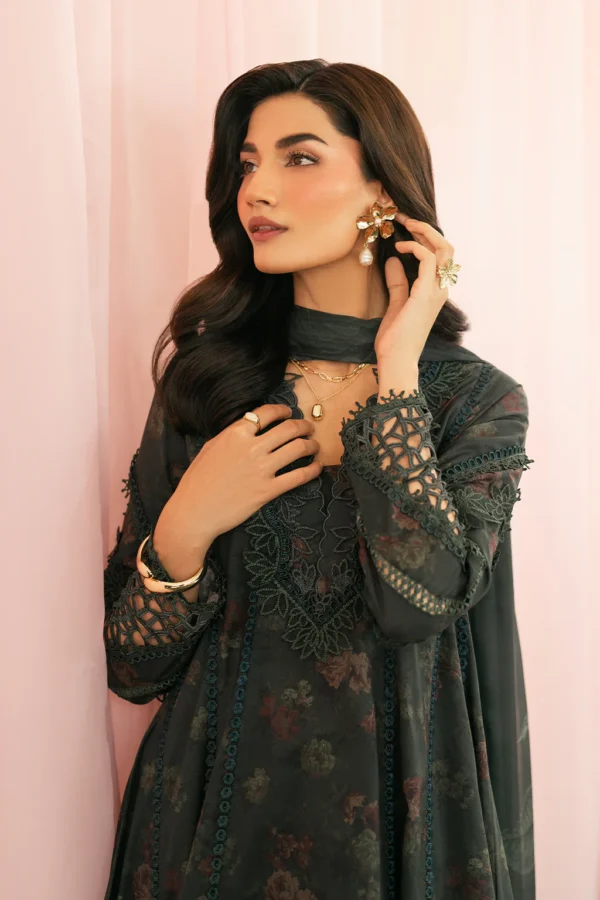IFE-08 Embroidered Lawn Unstitched 3-Piece Suit - Festive Edition '25 by Iznik Fashions - Image 11