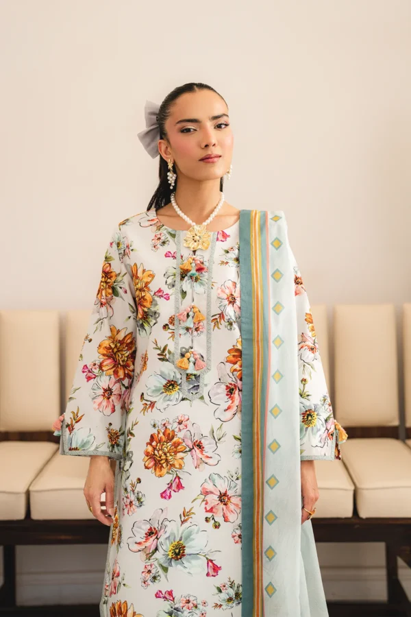 AF-PL-6048-Celan V04-D06 Digital Printed Premium Lawn Unstitched 3-Piece Suit - Sheen '25 by Alizeh - Image 3