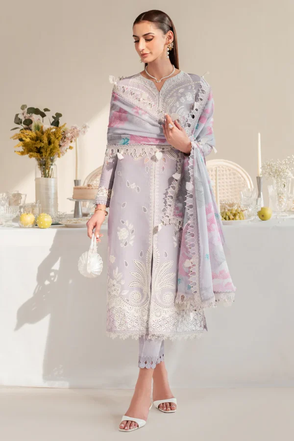EMBROIDERED DOBBY LAWN IL'25-D06 Unstitched 3-Piece Suit - Iris Luxury Lawn by Jazmin