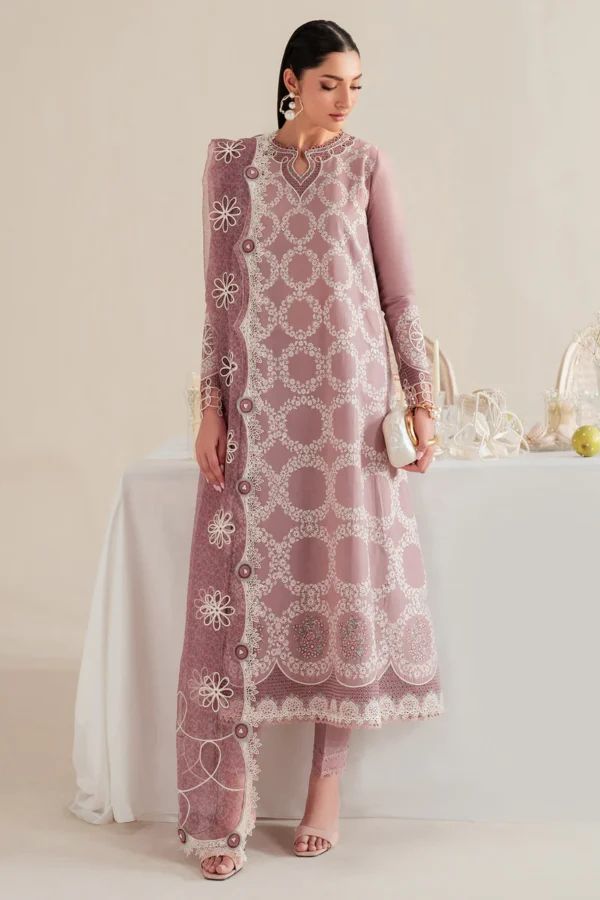 EMBROIDERED LAWN IL'25-D10 Unstitched 30-Piece Suit - Iris Luxury Lawn by Jazmin - Image 2
