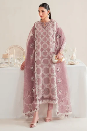 EMBROIDERED LAWN IL'25-D10 Unstitched 30-Piece Suit - Iris Luxury Lawn by Jazmin