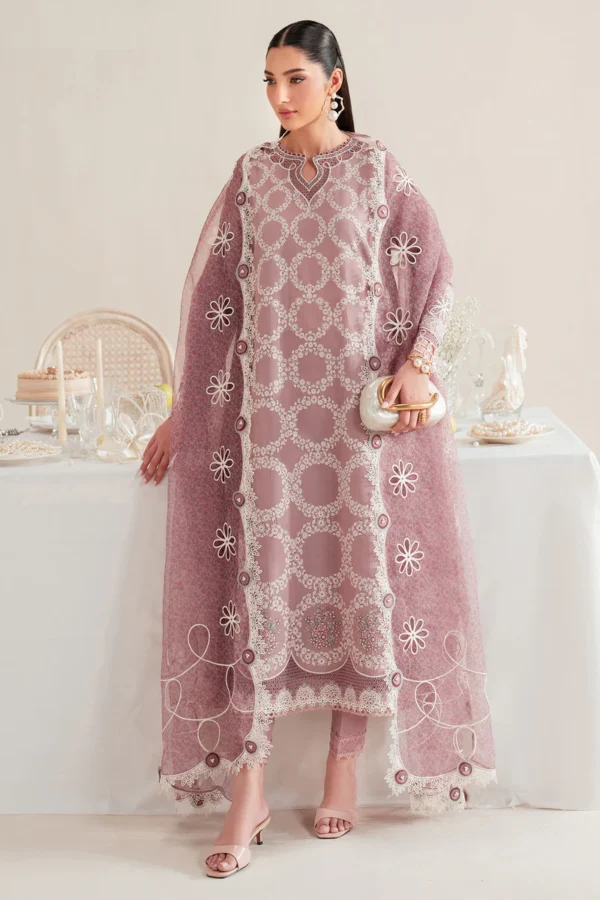 EMBROIDERED LAWN IL'25-D10 Unstitched 30-Piece Suit - Iris Luxury Lawn by Jazmin