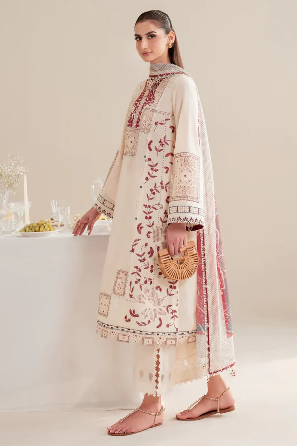 EMBROIDERED LAWN IL'25-D02 Unstitched 3-Piece Suit - Iris Luxury Lawn by Jazmin - Image 3