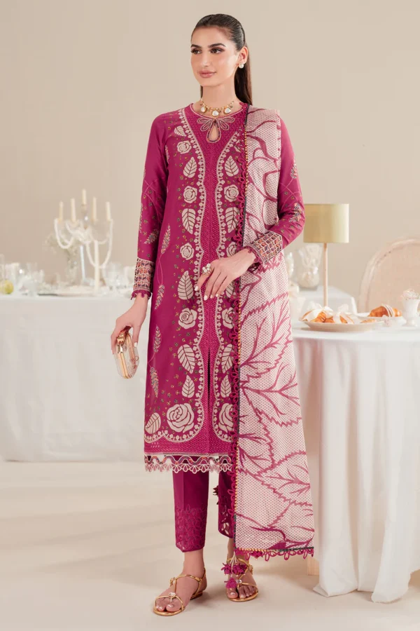 EMBROIDERED DOBBY LAWN IL'25-D05 Unstitched 3-Piece Suit - Iris Luxury Lawn by Jazmin
