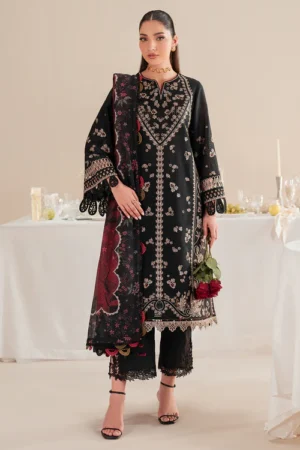 EMBROIDERED LAWN IL'25-D07 Unstitched 3-Piece Suit - Iris Luxury Lawn by Jazmin