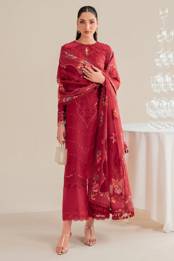 EMBROIDERED LAWN IL'25-D03 Unstitched 3-Piece Suit - Iris Luxury Lawn by Jazmin - Image 3
