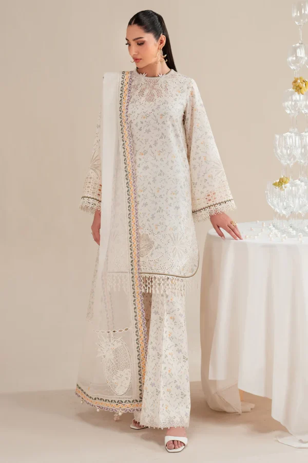 EMBROIDERED LAWN IL'25-D09 Unstitched 3-Piece Suit - Iris Luxury Lawn by Jazmin - Image 3