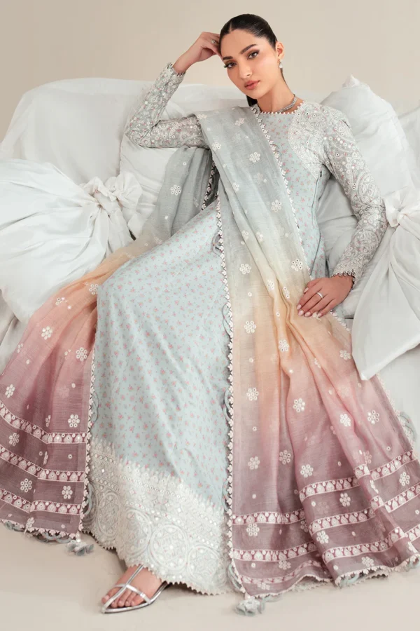 EMBROIDERED LAWN IL'25-D04 Unstitched 3-Piece Suit - Iris Luxury Lawn by Jazmin - Image 2