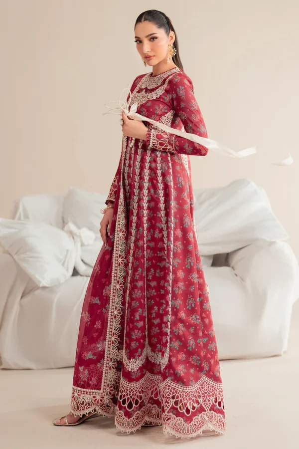 EMBROIDERED LAWN IL'25-D08 Unstitched 3-Piece Suit - Iris Luxury Lawn by Jazmin - Image 4