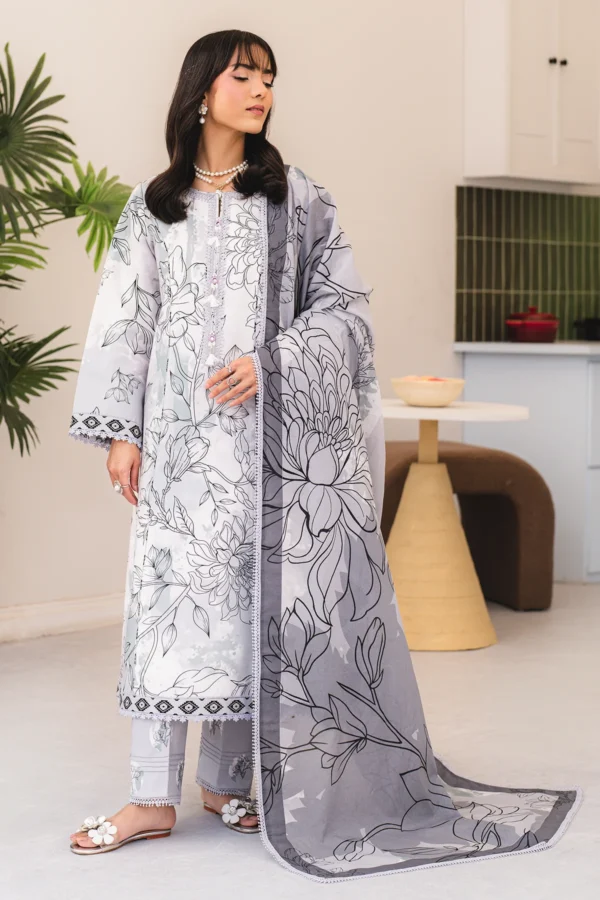 AF-PL-6043-Perie V04-D01 Digital Printed Premium Lawn Unstitched 3-Piece Suit - Sheen '25 by Alizeh - Image 4