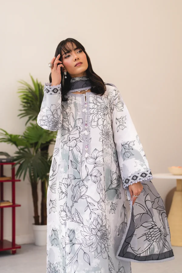 AF-PL-6043-Perie V04-D01 Digital Printed Premium Lawn Unstitched 3-Piece Suit - Sheen '25 by Alizeh - Image 5