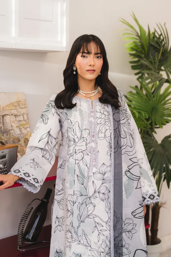 AF-PL-6043-Perie V04-D01 Digital Printed Premium Lawn Unstitched 3-Piece Suit - Sheen '25 by Alizeh - Image 3
