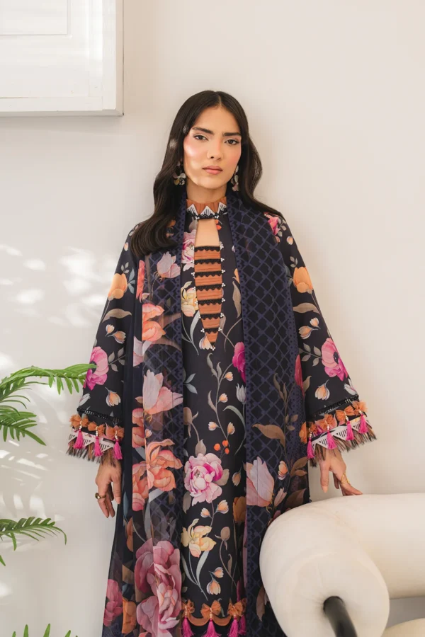 AF-PL-6047-Plush V04-D05 Digital Printed Premium Lawn Unstitched 3-Piece Suit - Sheen '25 by Alizeh - Image 4