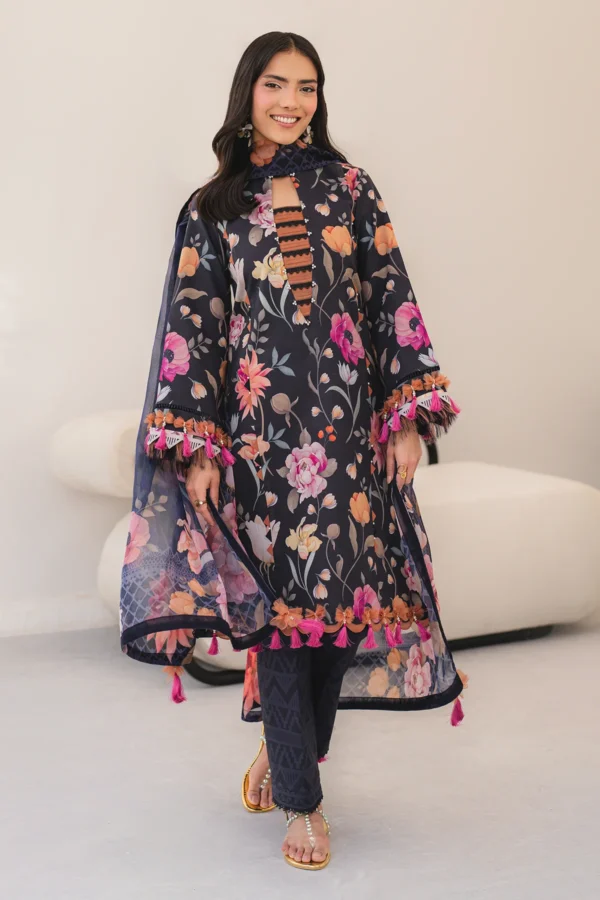 AF-PL-6047-Plush V04-D05 Digital Printed Premium Lawn Unstitched 3-Piece Suit - Sheen '25 by Alizeh