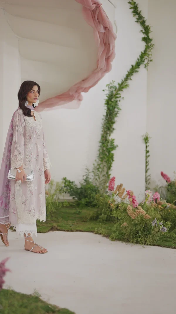 IFE-09 Embroidered Lawn Unstitched 3-Piece Suit - Festive Edition '25 by Iznik Fashions - Image 4
