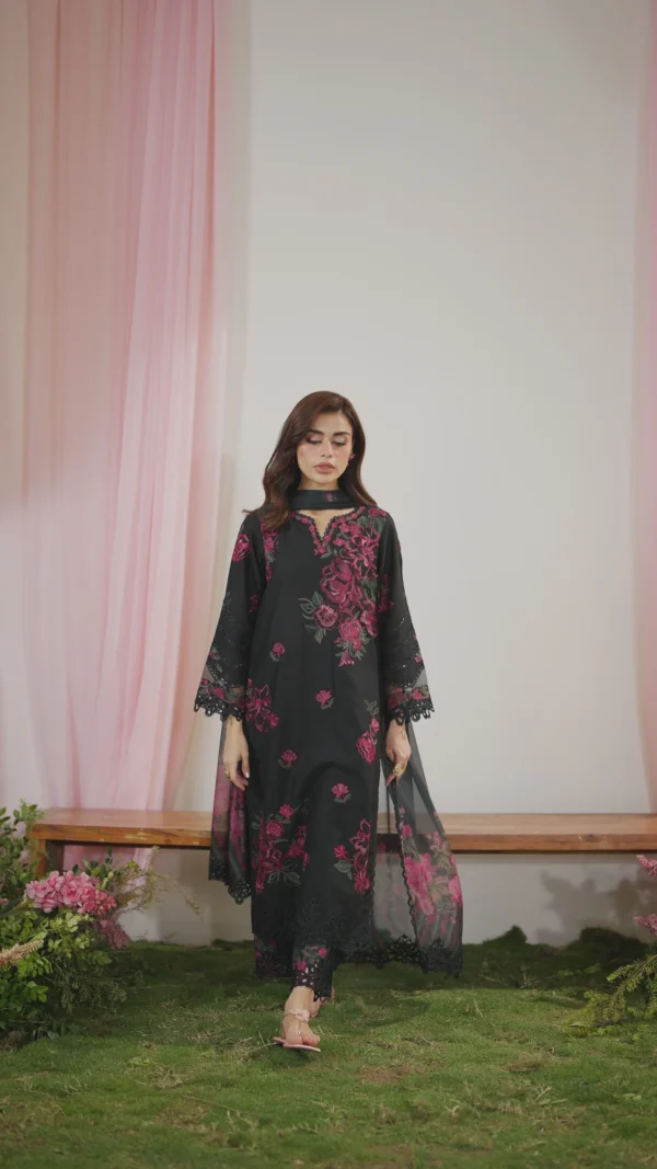 IFE-06 Embroidered Lawn Unstitched 3-Piece Suit - Festive Edition '25 by Iznik Fashions - Image 4